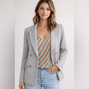 Bailey 44 Gray Double-Breasted Women's Blazer M